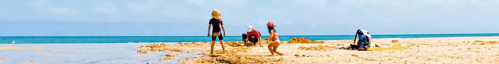 Une famille à la plage 