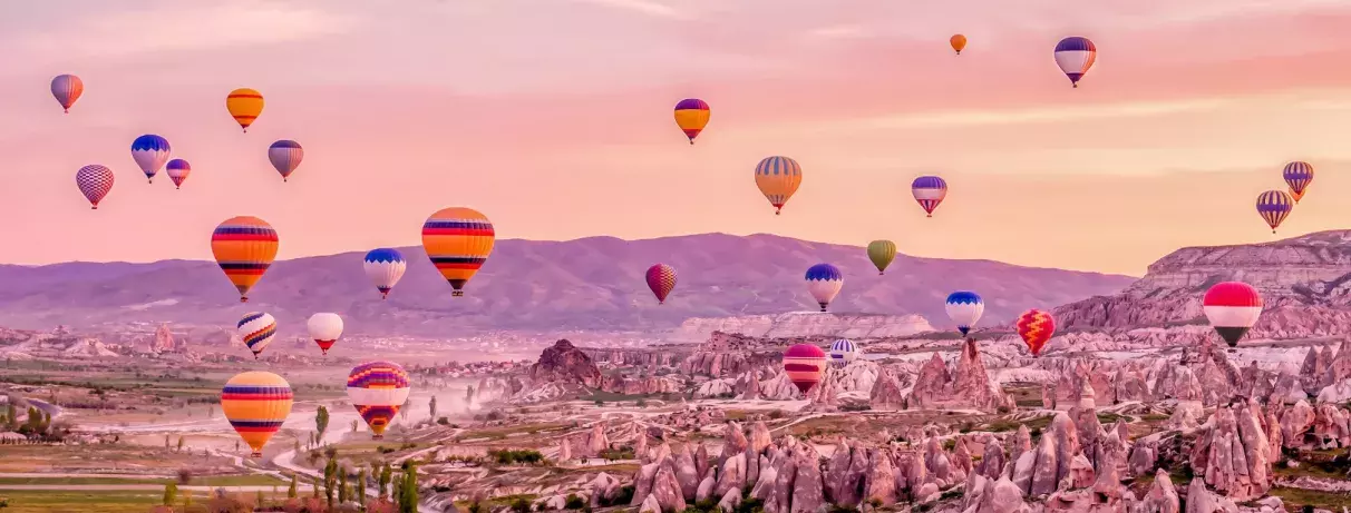 vue sur montgolfière