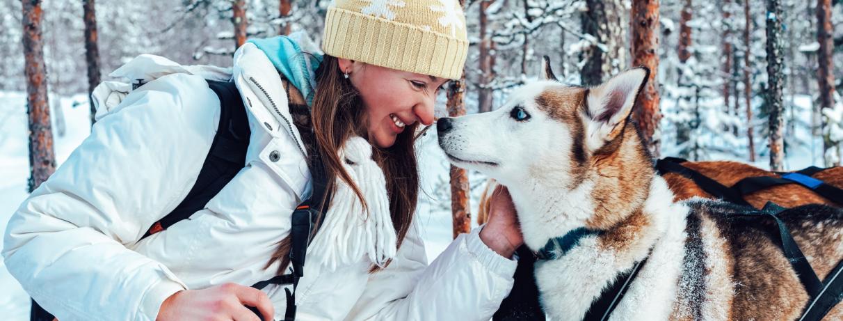 femme et husky