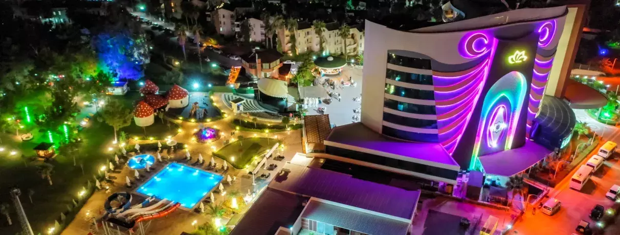 vue d'ensemble hôtel de nuit 