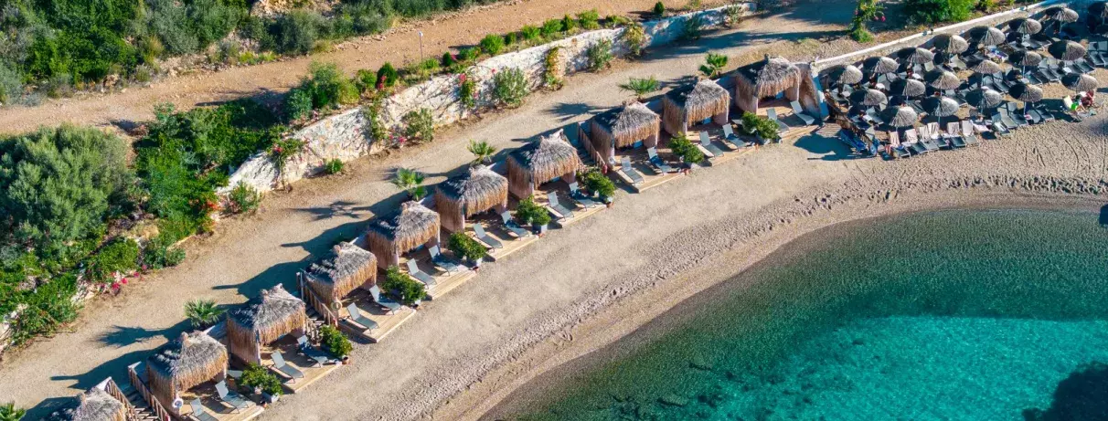 vue d'ensemble sur la plage 