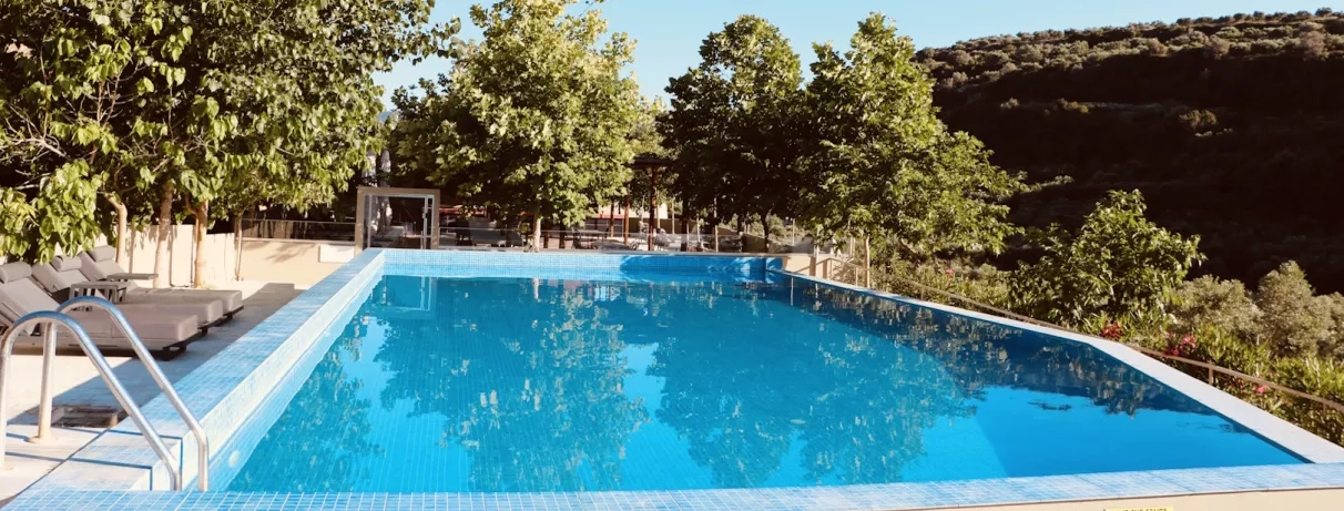 Piscine au milieu du jardin