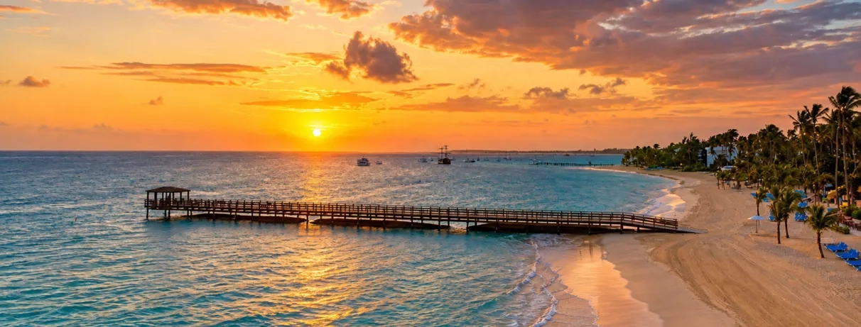 coucher de soleil sur la plage
