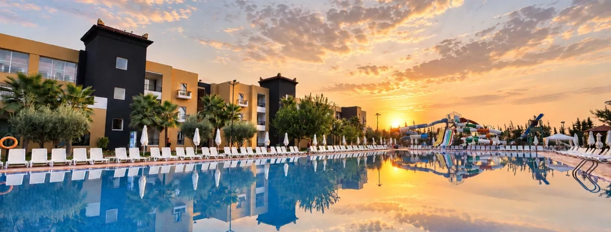 vue panoramique au coucher du soleil