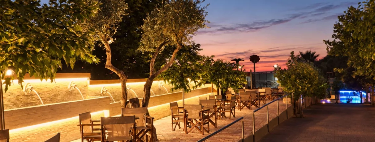 coucher du soleil vu de l'hôtel