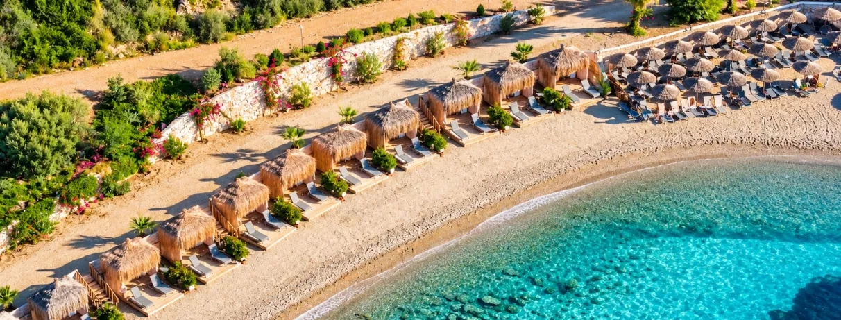 vue d'ensemble sur la plage 