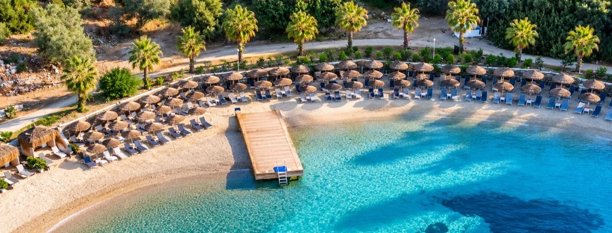 vue d'ensemble sur la plage 