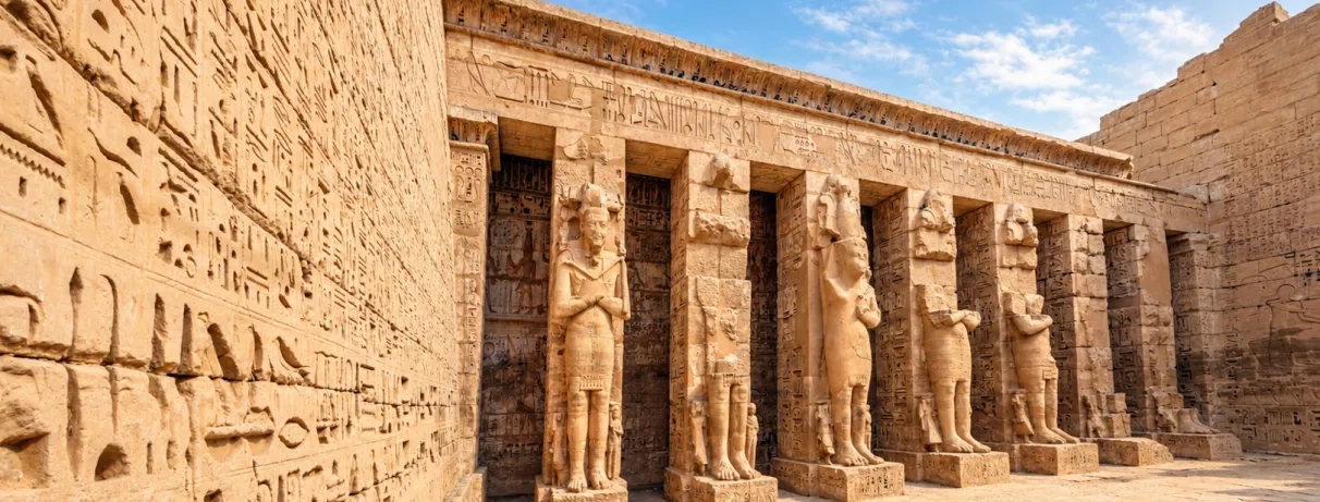Temple de Medinet Habou. Egypte, Louxor