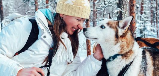 femme et husky