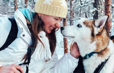 femme et husky