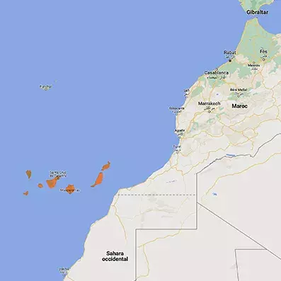la carte géographique des Canaries
