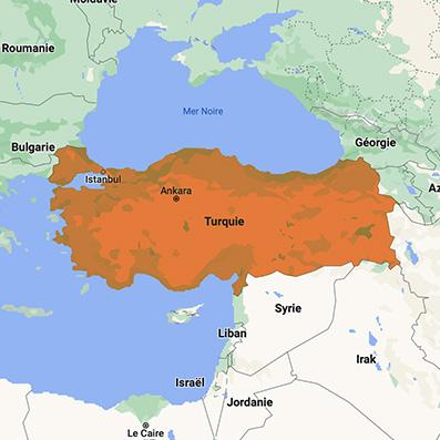 Carte de la Turquie