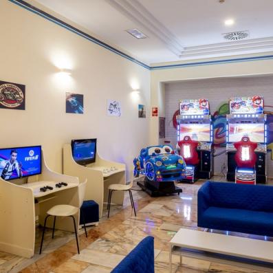 salle avec jeux vidéo