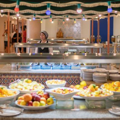 buffet avec fruits