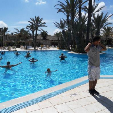 aquagym dans la piscine