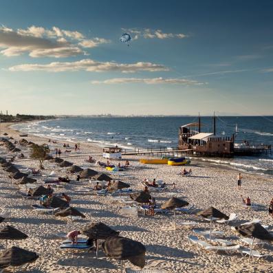 plage avec transats