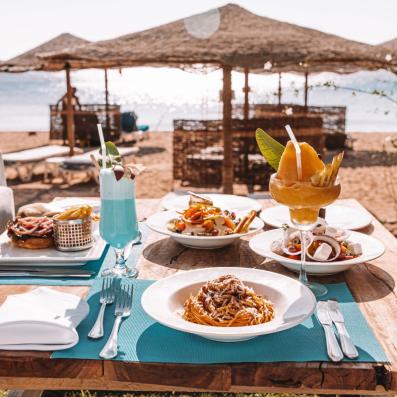 repas sur la plage