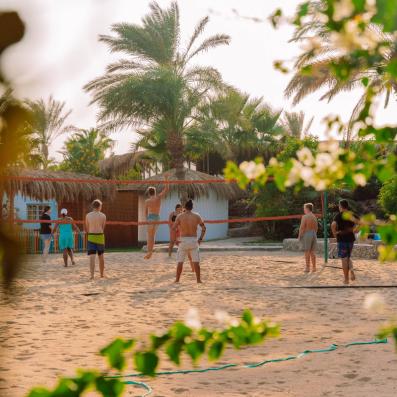 beach volley en groupe