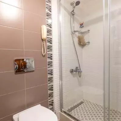 salle de bain avec douche