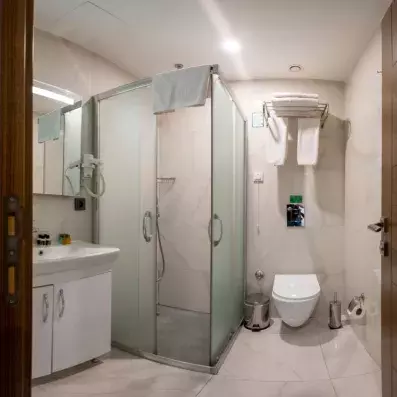 salle de bain avec douche