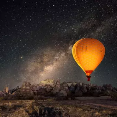 montgolfière de nuit 