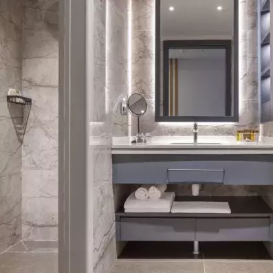 salle de bain avec douche