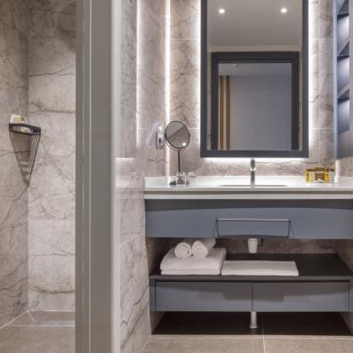 salle de bain avec douche