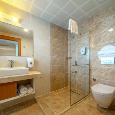 salle de bain avec douche 