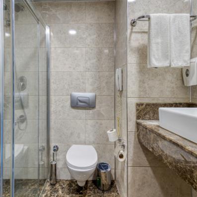 salle de bain avec douche