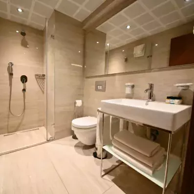 salle de bain avec douche 