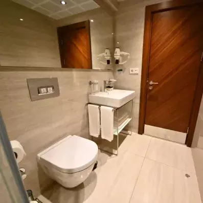 salle de bain avec douche 