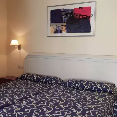 chambre avec un lit double 