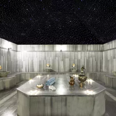 espace de détente ave un bain turc 