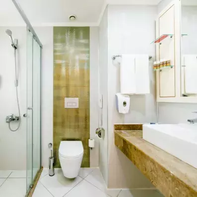 salle de bain avec douche