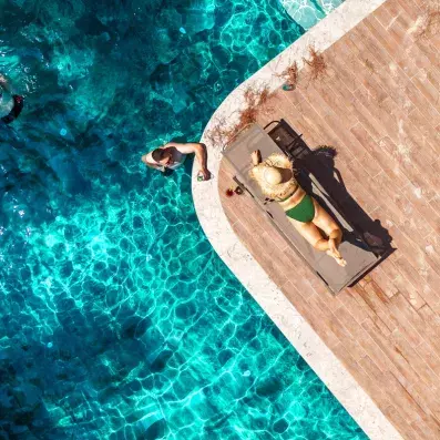 détails vue d'ensemble piscine 