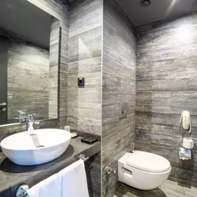 salle de bain avec toilette