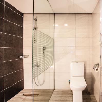 salle de bain avec douche