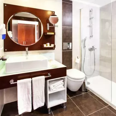 salle de bain avec douche 