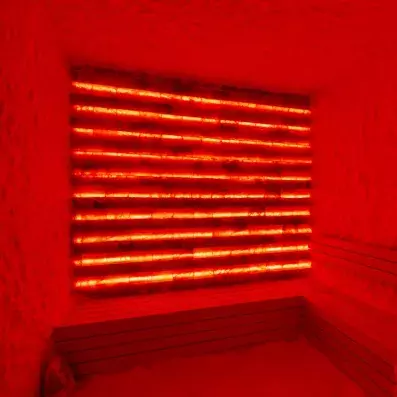 espace de détente avec un sauna infrarouge et au sel