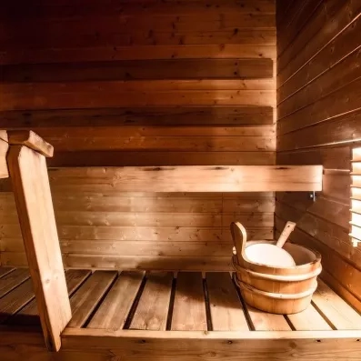 Sauna finlandais typique de la laponie 
