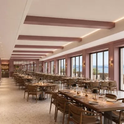 restaurant avec table et chaise