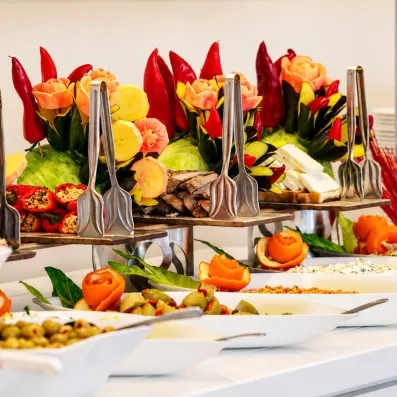 vue de près des détails du buffet 