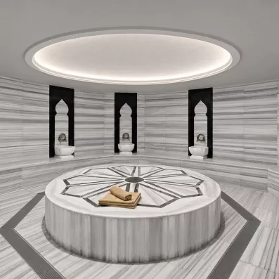 espace de détente avec un bain turc 