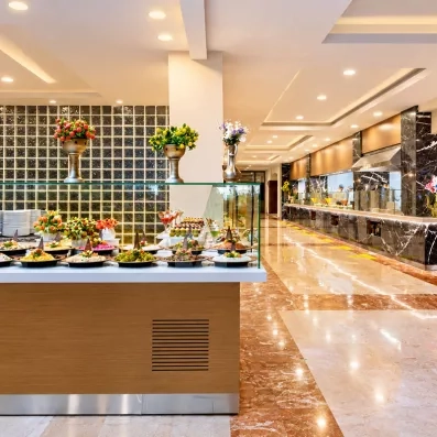 vue du comptoir à buffet 