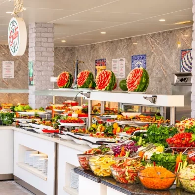 vue de près du buffet