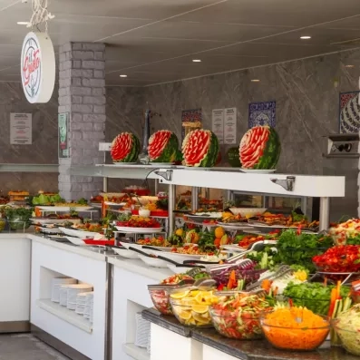 vue de près du buffet