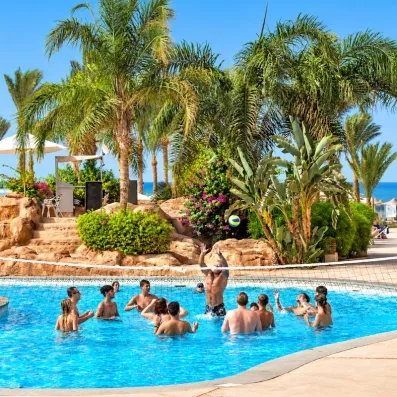water-polo dans la piscine principale du Stella Beach à Hurghada en Egypte