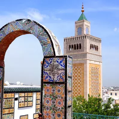 vue sur un minaret de Tunis, capitale tunisienne
