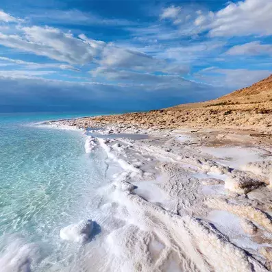 rivage de sel mer morte