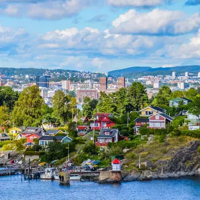 vue sur la  ville d'oslo